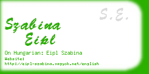 szabina eipl business card